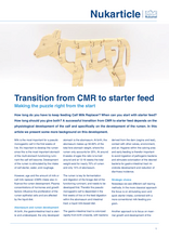 Transition from CMR to starter feed
